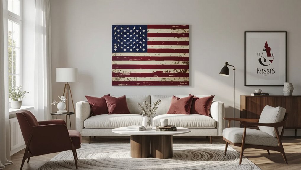 bold patriotic art display