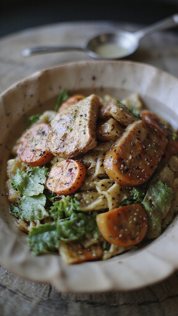 crispy duck confit pasta
