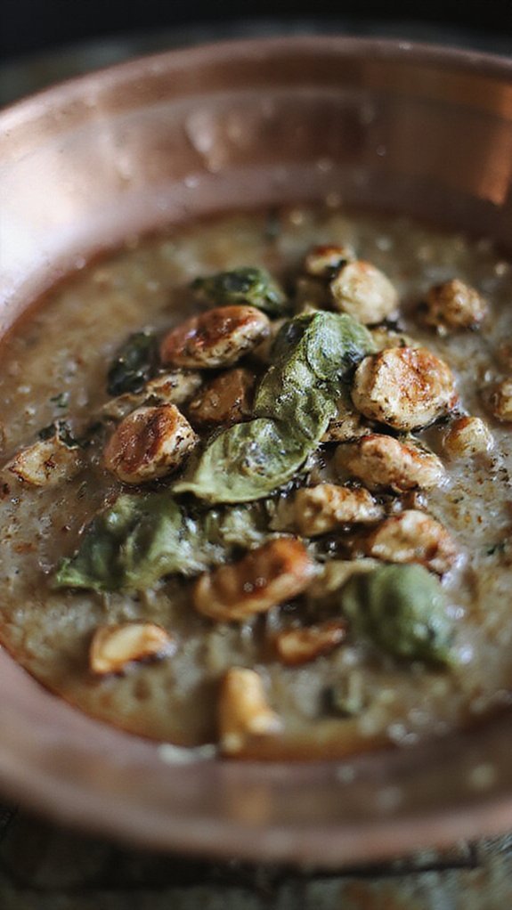 crispy sage toasted hazelnuts
