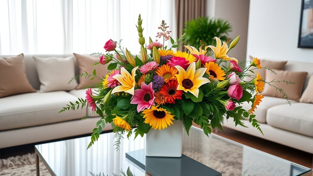 fresh flower and greenery mix