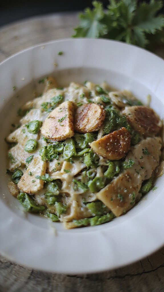 fresh peas and mint