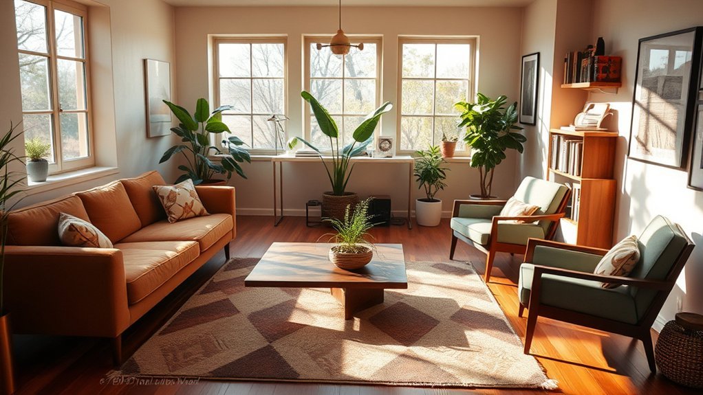 furniture arrangement and flow