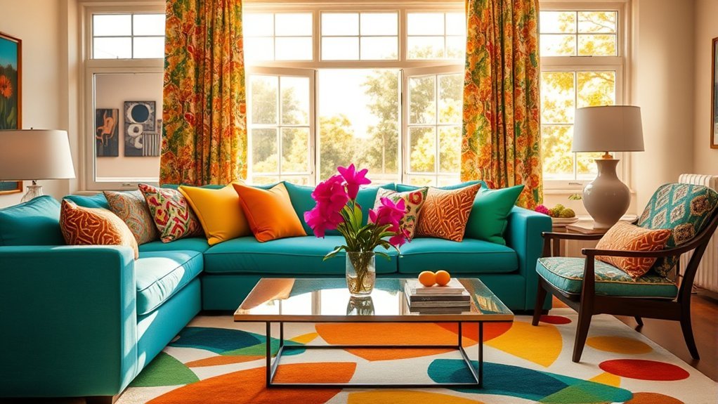 mix bright hues harmoniously