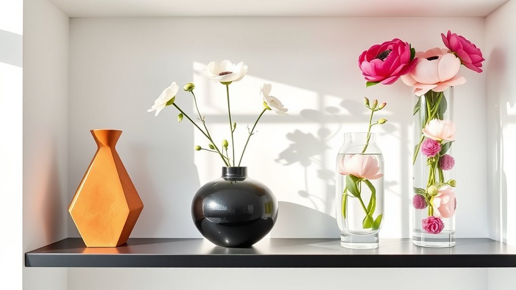 mix styles for vases