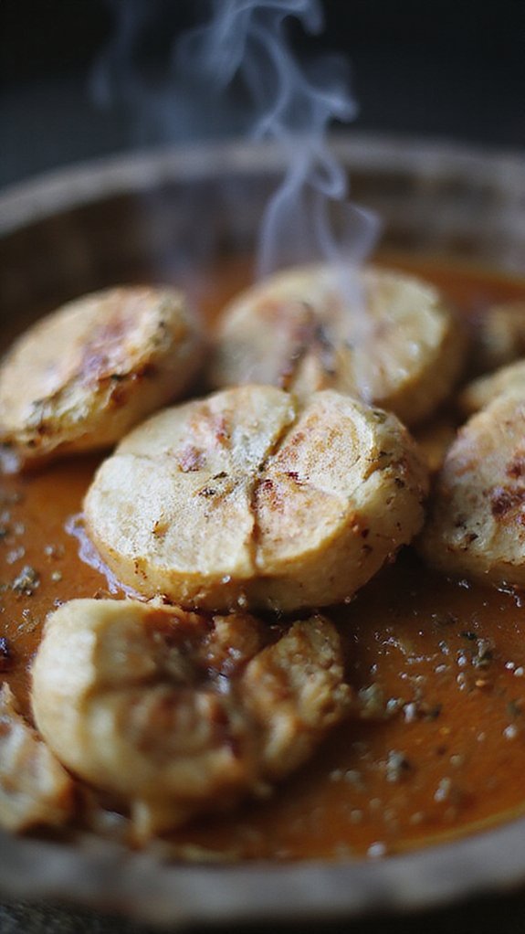 roasting garlic infusing paprika oil