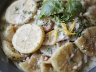 creamy lemon herb pasta