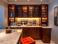 stylish home wine bar