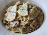 truffle mushroom pasta dish